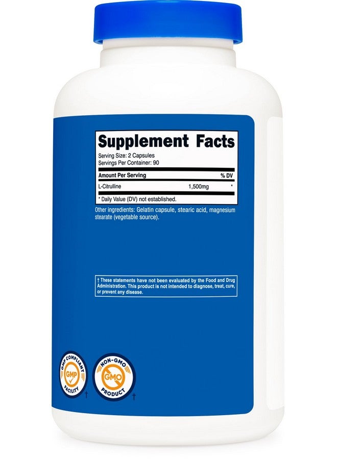 Nutricost L-Citrulline 750mg, 180 Capsules (2 Bottles) - Image 4