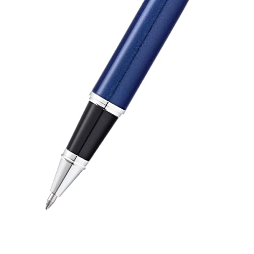 SHEAFFER قلم رولر شيفر 300 بلون أزرق لامع مع تزيين مطلي بالكروم - Image 5