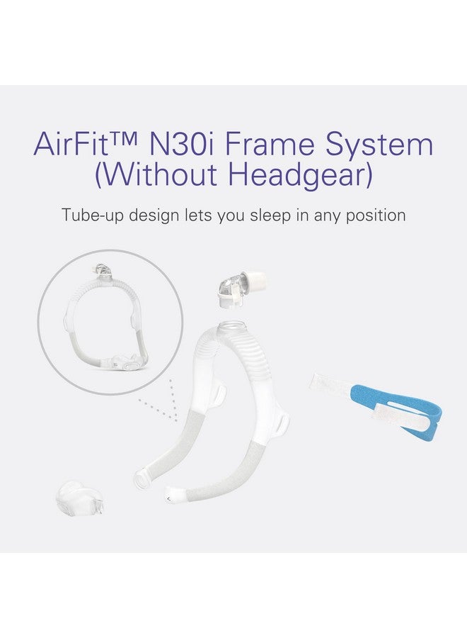 Resmed ResMed AirFit N30i Standard Frame - For Nasal CPAP Mask - Replacement CPAP Accessories - QuietAir Technology - Without Headgear - Wide Cushion - Image 3
