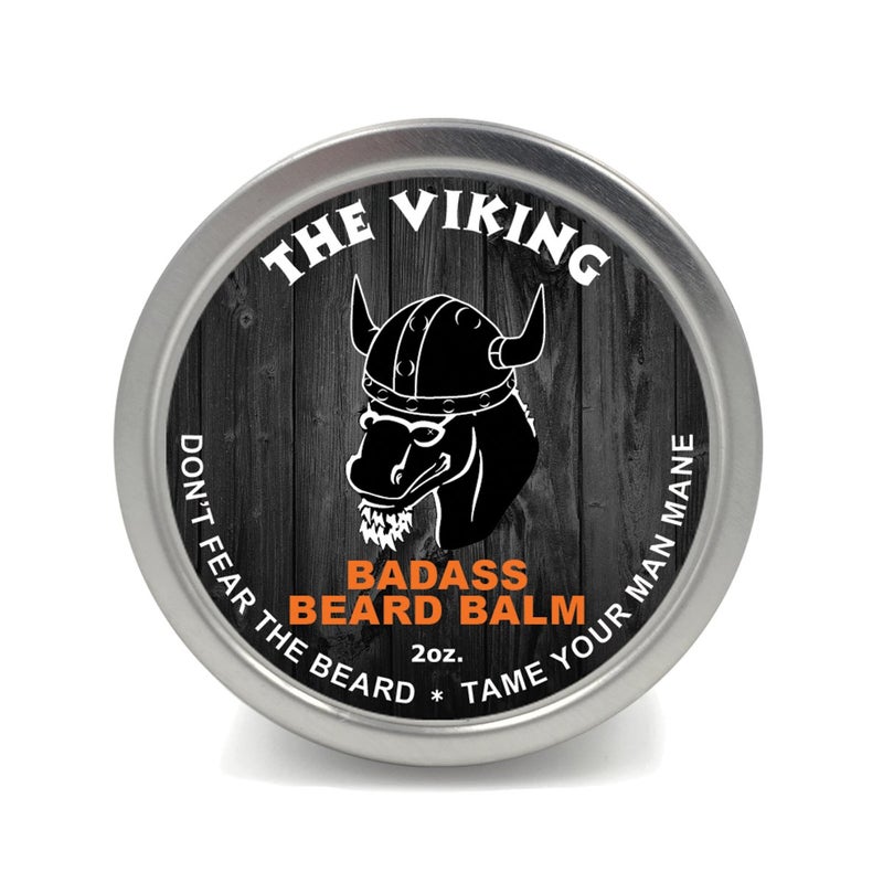 Badass Beard Care Balm For Men The Viking Scent 2 Ounce All Natural Ingredients Keeps Beard and Mustache Full Soft and Healthy
