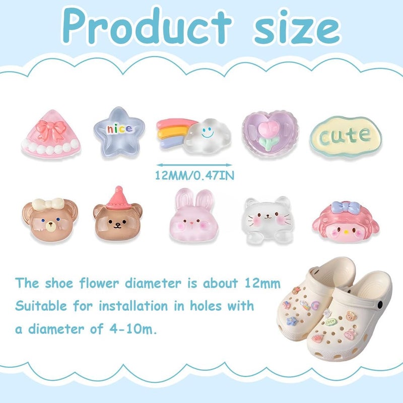 10 x Charm Shoes, Fun Cartoon Shoe Decorations for Girls, Boys and Adults - Image 2