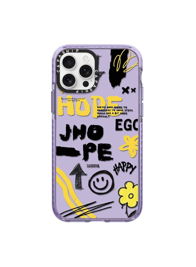 اس-توب جراب لهاتف iPhone 15 Pro بنمط توضيحي بسيط وغطاء كامل للهاتف - Image 1