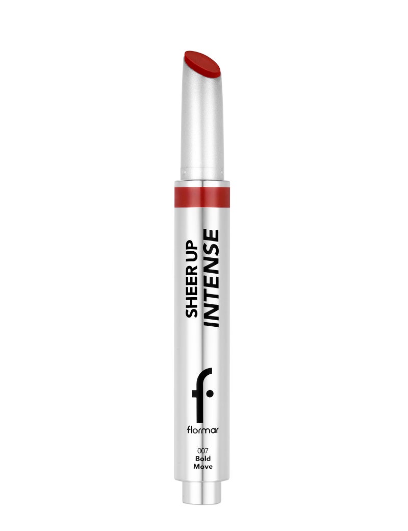 فلورمار Sheer Up Intense Lipstick, High-Shine Glossy Lip Color, Hydrating Non-Sticky Buildable Lip Stick – 007 Bold Move BOLD MOVE - Image 1