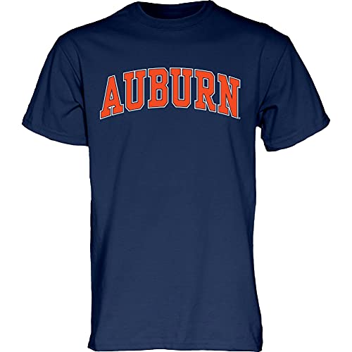 Blue 84 Men's Auburn Tigers Arching Team Color Short Sleeve T Shirt, Auburn Tigers Navy, Large - Image 1