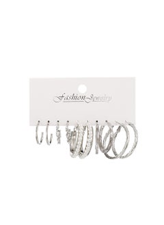 Generic Vintage Creative Butterfly Pearl Earrings Set C Type Hoop Earrings Womens Fashionable Jewelry Nine Piece Suite Cross Border Hot 06 five-piece set 