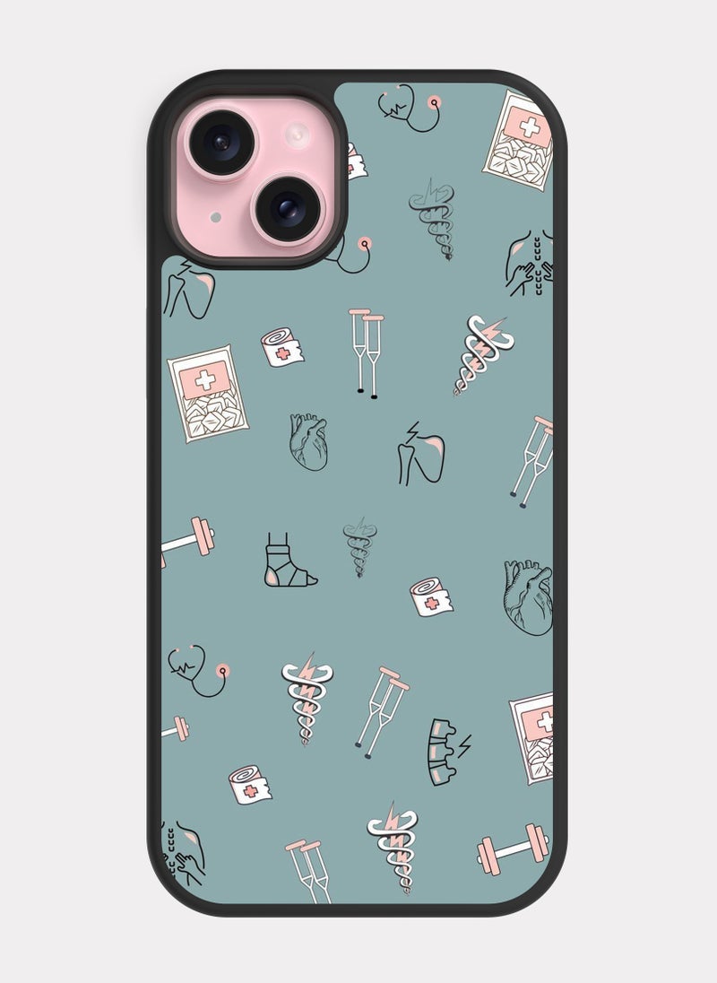 PXLAAT iPhone 15 Plus case cover Medical Pattern - Image 1