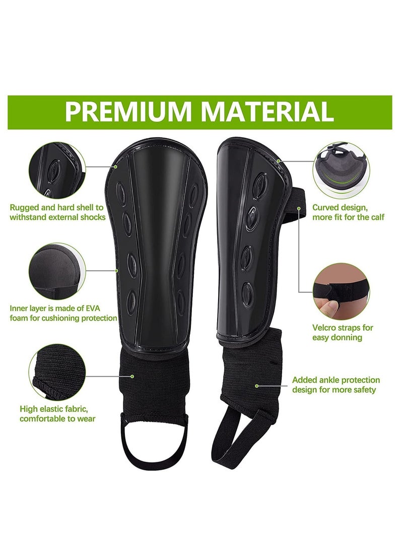 يقبست Football Shin Pads for Boys Kids, Non-Slip Guards with Ankle Protection Footballs Training Equipment Girls Youth Toddler Children - Image 2