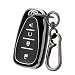 CHATYYD Key fob Cover for Chevy with KeychainSoft TPU Car Key Cover Case for Chevy Bolt Equinox Trax Sonic Volt 20172025 AccessoriesSilver Edged Black - Image 2