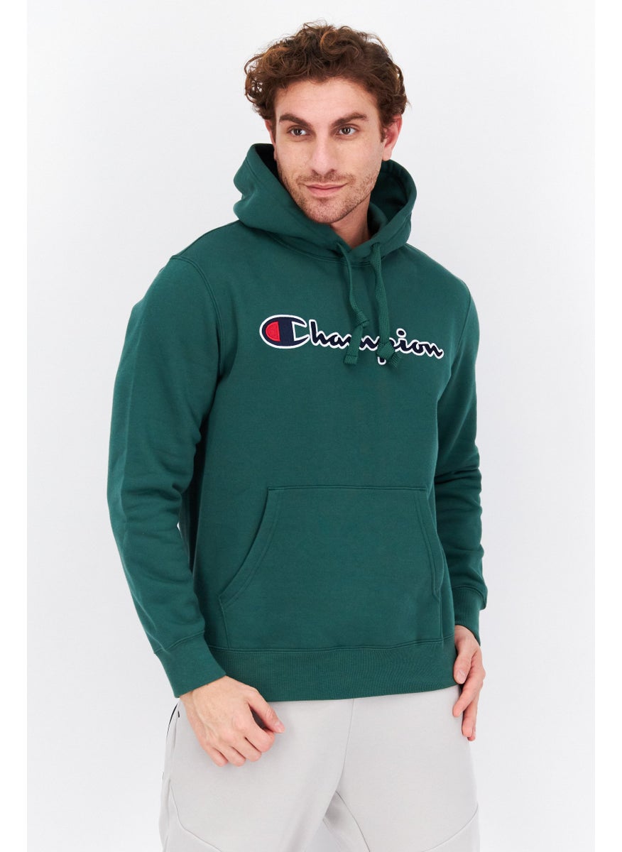 Men Sportswear Fit Long Sleeve Outdoor Hooded Sweatshirt, Green - pzsku/Z52CDCF899D550F897F82Z/45/_/1724351222/2ef3648b-e080-4362-b9ac-babf3b9ce256