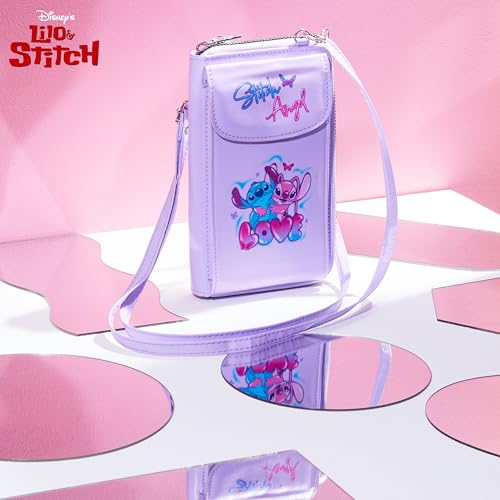 Disney Stitch Crossbody Bag for Girls, Phone Bag with Card Slots Adjustable Strap Stitch Gifts (Pink) - Image 2