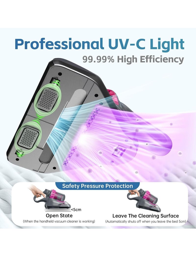 Mattress Vacuum Cleaner – UV Bed Vacuum with 10Kpa Suction, 3-in-1 Handheld Design - Image 2