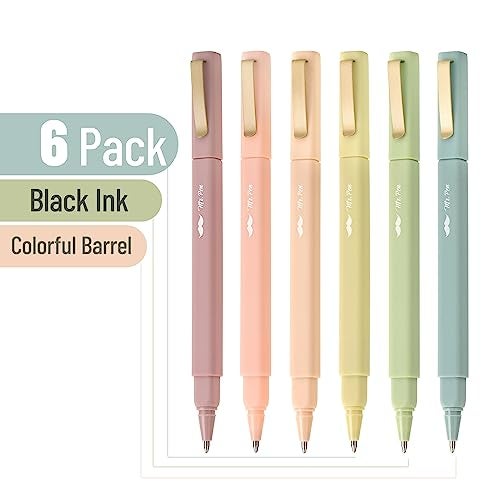 Mr. Pen- Aesthetic Pens, 6 Pack, Black Ink, Fast Dry, No Smear Bible Pens Bleed Through, Fine Point Pen - Image 2