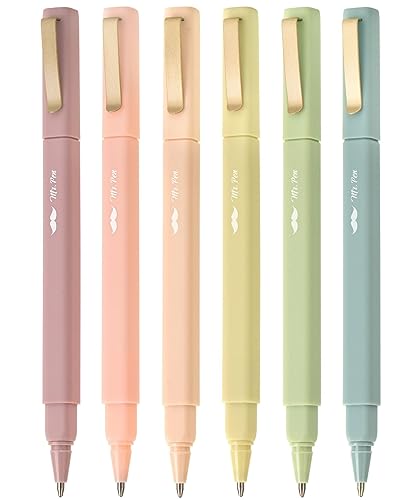 Mr. Pen- Aesthetic Pens, 6 Pack, Black Ink, Fast Dry, No Smear Bible Pens Bleed Through, Fine Point Pen - Image 1
