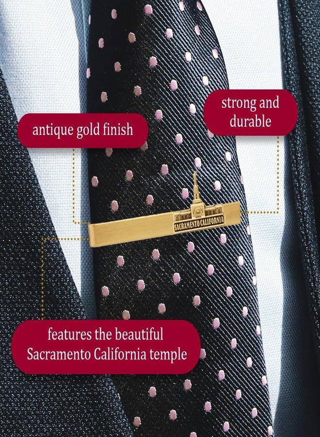 Ringmasters LDS Sacramento California Temple Gold Steel Tie Bar - Tie Clip - Priesthood Gift, LDS Missionary… - Image 3