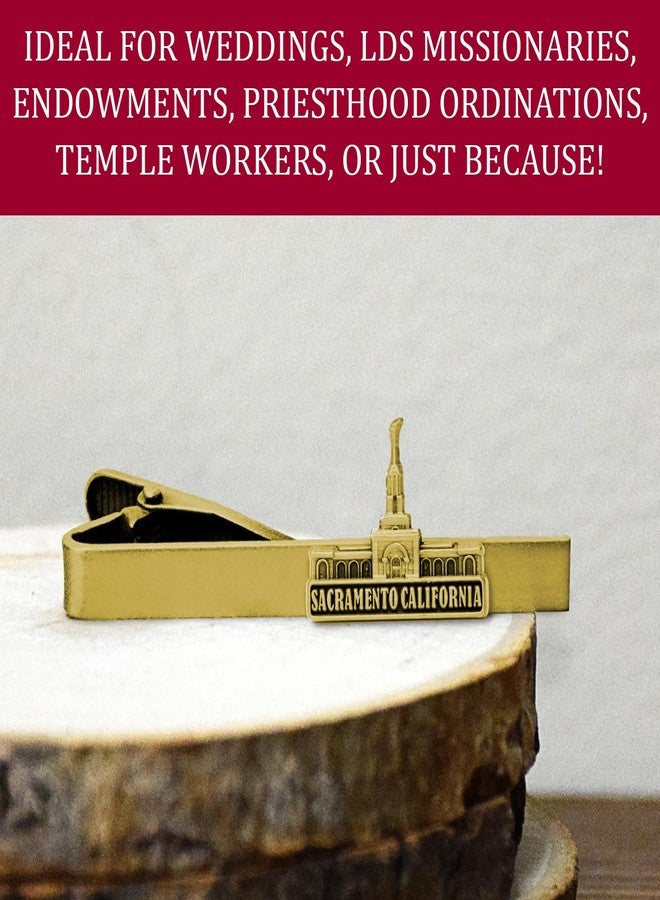 Ringmasters LDS Sacramento California Temple Gold Steel Tie Bar - Tie Clip - Priesthood Gift, LDS Missionary… - Image 2