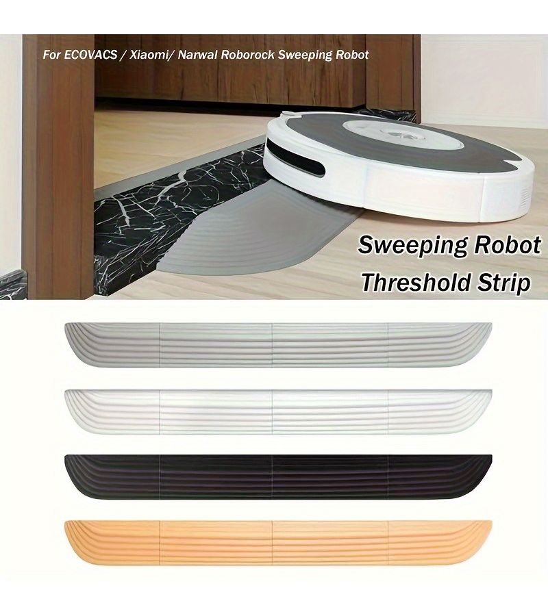 Yellow 1pc Threshold Step Ramp Replacement Mat for Robot Vacuums Durable Plastic - Image 1