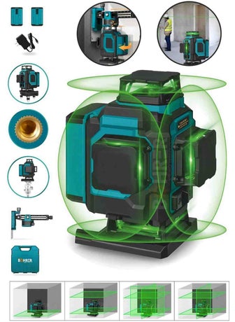 Rechargeable Dual Battery Powered Professional 4 Corners 4×360 16 Lines Green Line Laser Alignment - pzsku/Z52CE0817F5F2FCB88A83Z/45/_/1737448014/1b8b7cd3-c7d9-45fa-8b7a-deaa607ba307