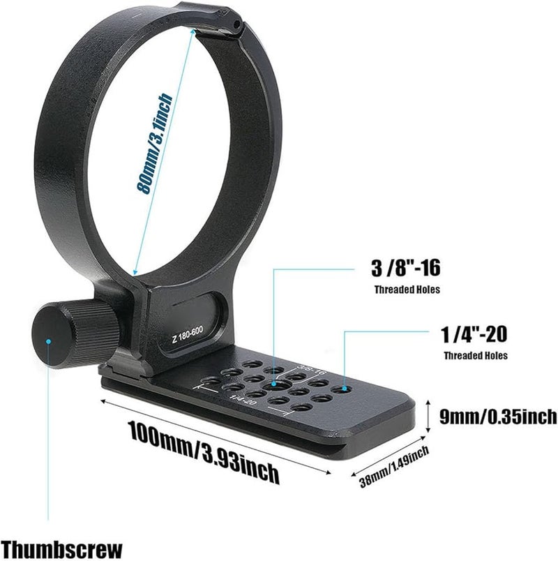 حامل ثلاثي الأرجل من سبائك الألومنيوم مع لوحة 100 مم لعدسة نيكون Z 180-600 مم - Image 4