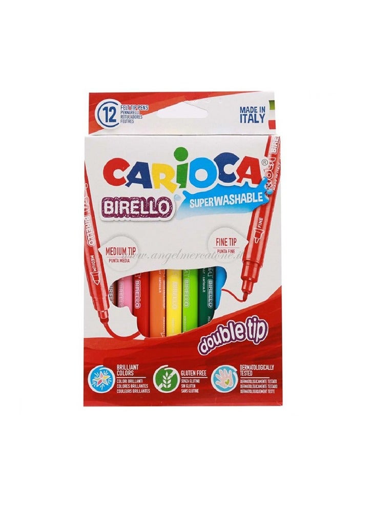كاريوكا مجموعة أقلام ملونة قابلة للغسل للغاية مكونة من 24 قطعة من بيريلو أخضر/أحمر/أصفر - Image 2