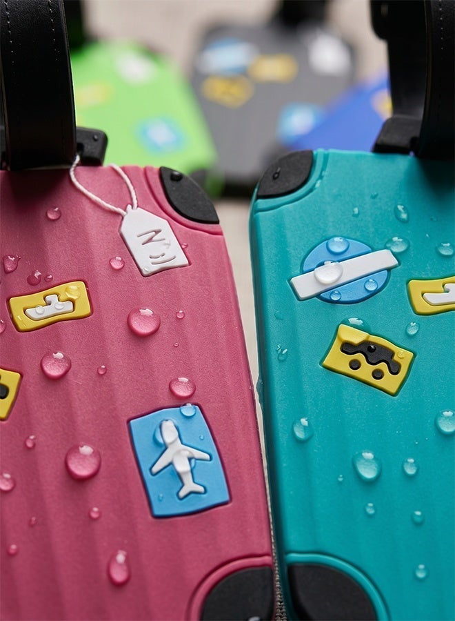 5-Pack Smart Luggage Tags (Multicolor) - PVC Luggage Tags, Anti-Lost Luggage Tags, Suitcase Tags for Suitcases, Kids Backpack Name Tags, Travel Bags - Image 5