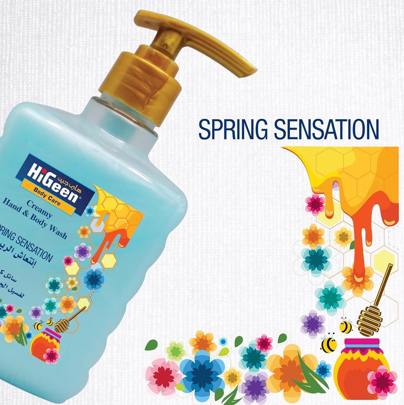 HiGeen Creamy Hand & Body Wash Spring Sensation 500 ml Twin Pack - Image 2
