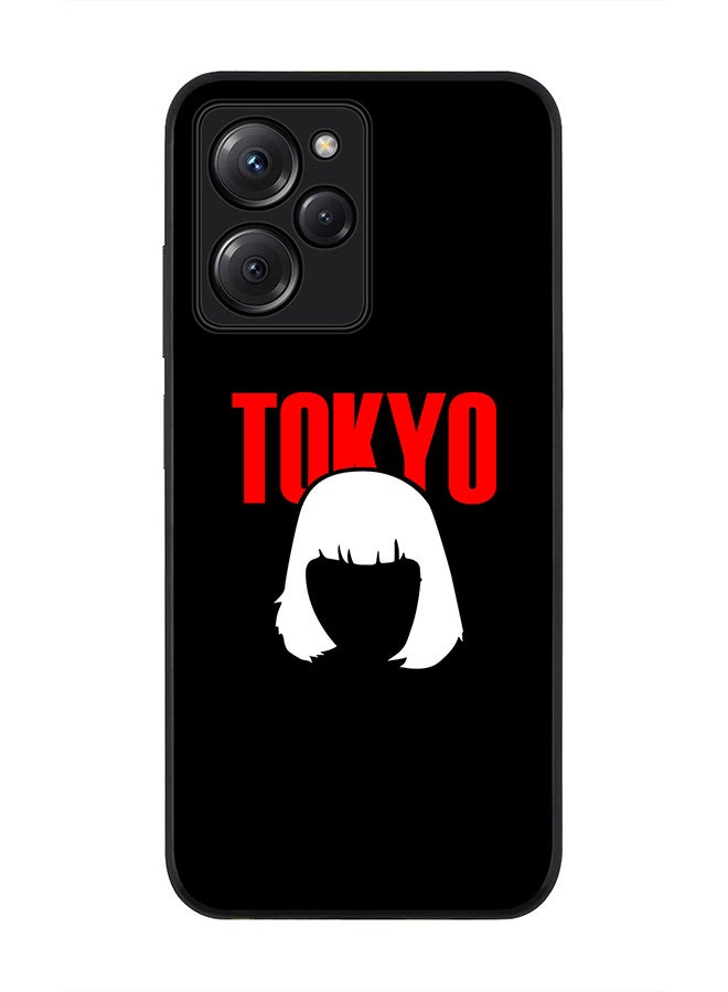 Stylizedd Rugged Black edge case for Poco X5 Pro Slim fit Soft Case Flexible Rubber Edges Anti Drop TPU Gel Thin Cover - Tokyo - Image 1
