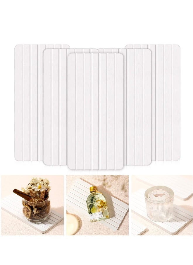 Generic - Water Absorbent Diatomite Coasters, 5Pcs Instant Dry Sink Organizer, Drying Stone for Kitchen Counter, Water Absorbing Stone Used for Hand Soaps & Plants & toiletries (White) - Image 1