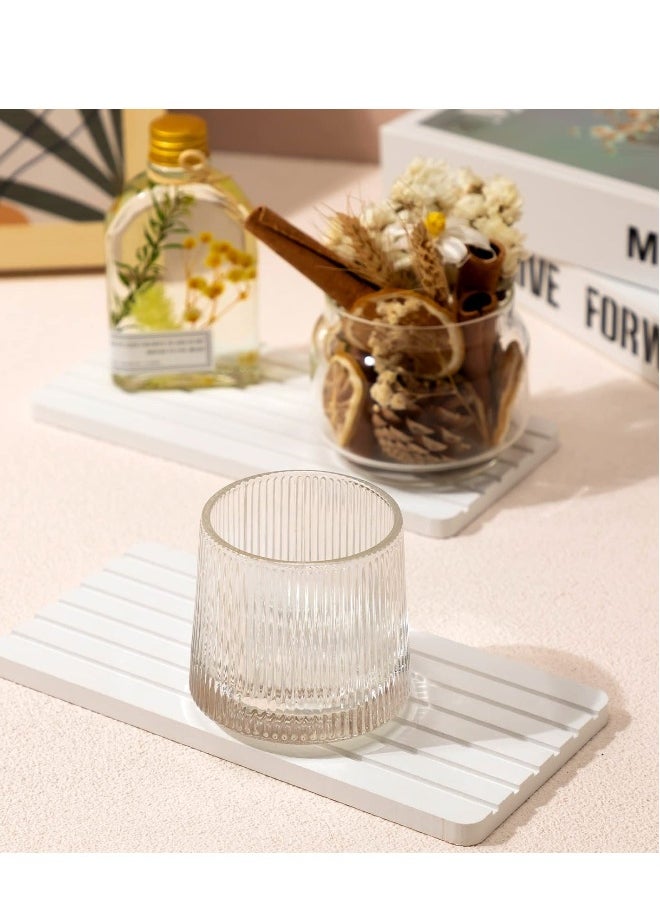 Generic - Water Absorbent Diatomite Coasters, 5Pcs Instant Dry Sink Organizer, Drying Stone for Kitchen Counter, Water Absorbing Stone Used for Hand Soaps & Plants & toiletries (White) - Image 1