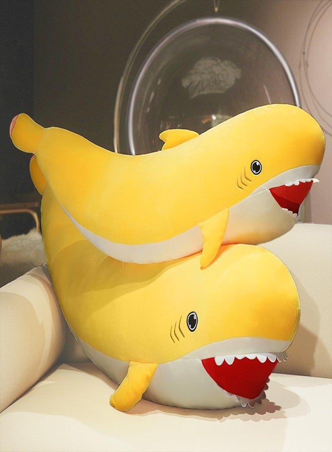 PEACH CAT Banana Shark Plush 21" Large Shark Stuffed Animal Soft Banana Plush Toys Gifts for Kids Yellow - Image 5