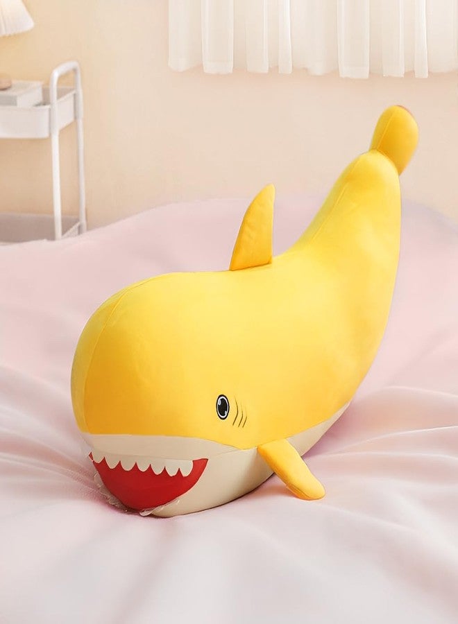PEACH CAT Banana Shark Plush 21" Large Shark Stuffed Animal Soft Banana Plush Toys Gifts for Kids Yellow - Image 1