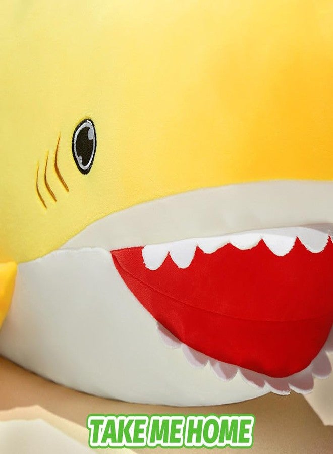 PEACH CAT Banana Shark Plush 21" Large Shark Stuffed Animal Soft Banana Plush Toys Gifts for Kids Yellow - Image 3