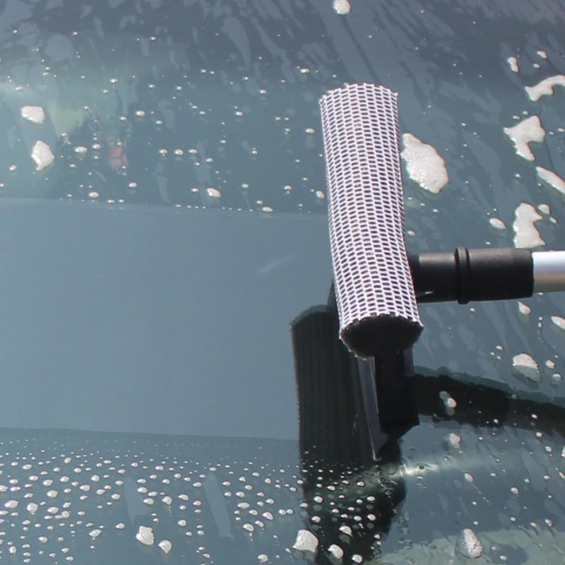 Double Sided Window Glass Wiper Brush 20x25cm Black for Home Kitchen Cleaning - Image 4