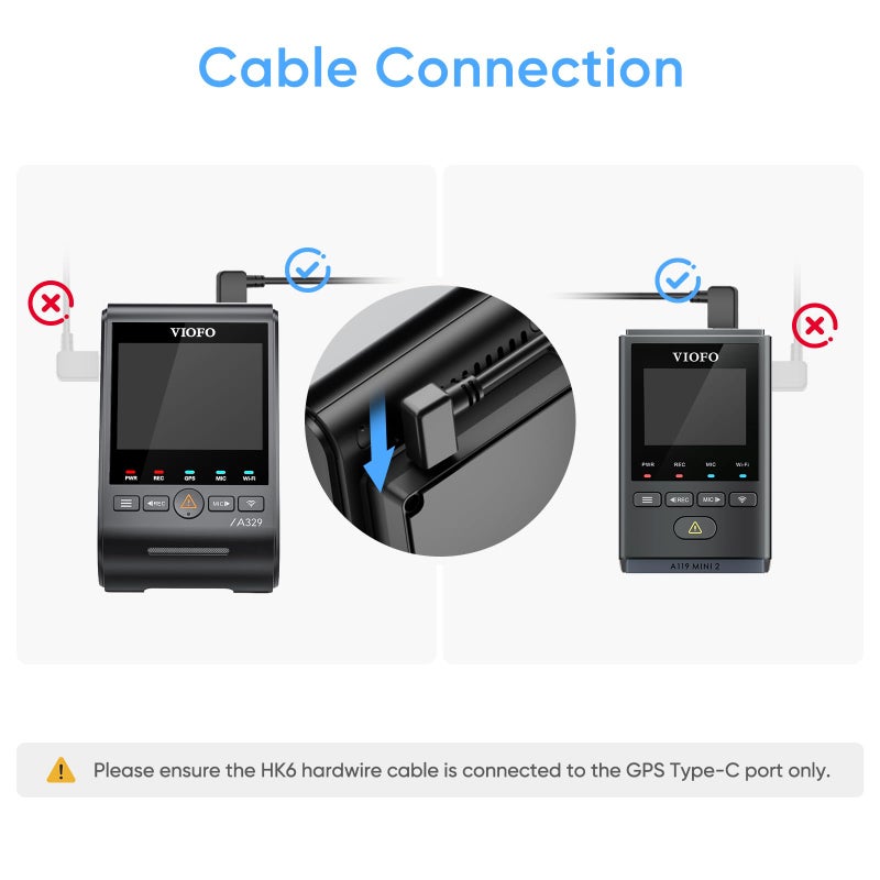 VIOFO Type-C HK6 Acc Hardwire Kit with 8PCS Full Set Circuit Fuse Tap for A329S Series/ A119M Pro, Support Hybrid Parking Mode, Automatic Voltage Display, Low Power Consumption - Image 5
