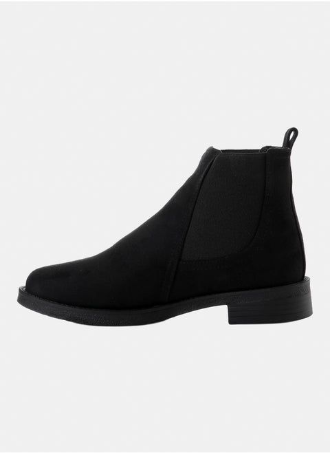 حذاء جلد بطول الكاحل 1043-Black-Su