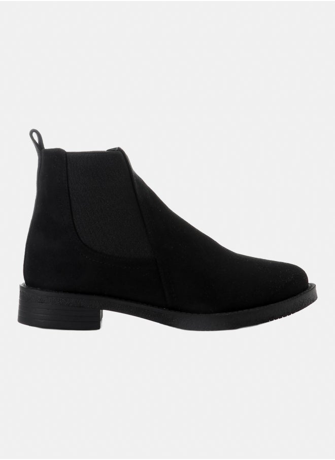 حذاء جلد بطول الكاحل 1043-Black-Su