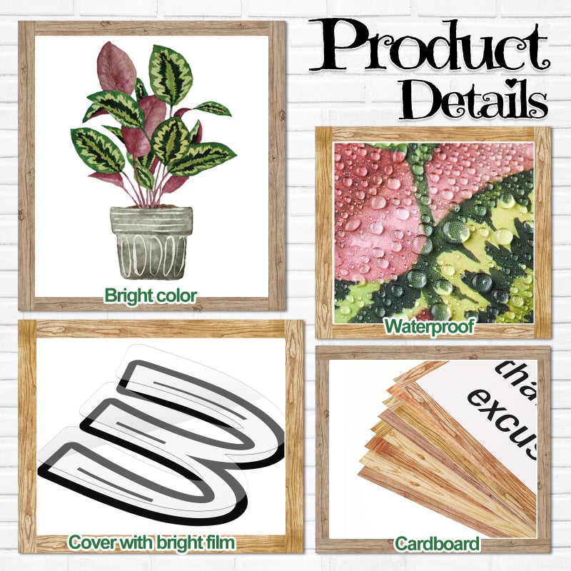Qilery Bookshelf Bulletin Board Set Plant Motivational Classroom Decor Reading Library Bulletin Board Set Inspirational Cutout for Back to School Classroom Decoration - Image 3