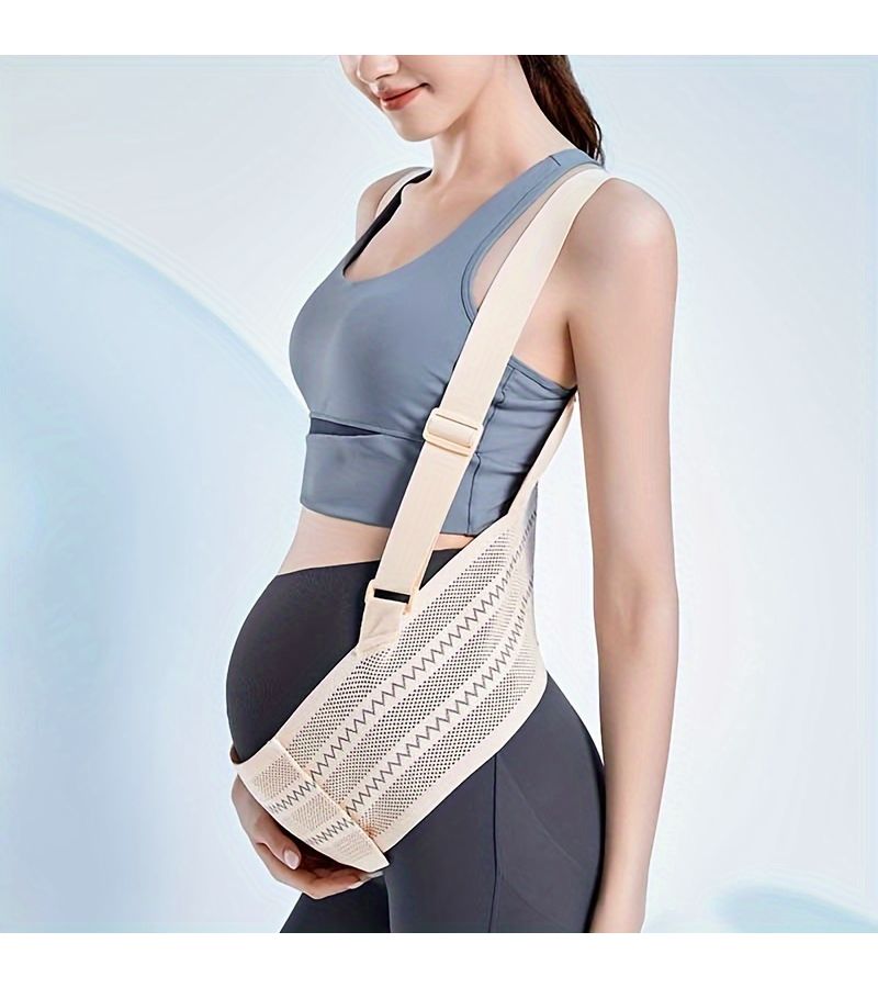 Breathable Beige Maternity Support Belt All Seasons Pregnancy Waist Comfort - Image 3
