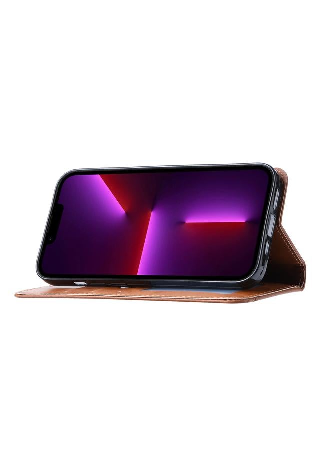 S-TOP Case For iPhone 14 Plus Knead Skin Texture Horizontal Flip Leather Case - Image 5