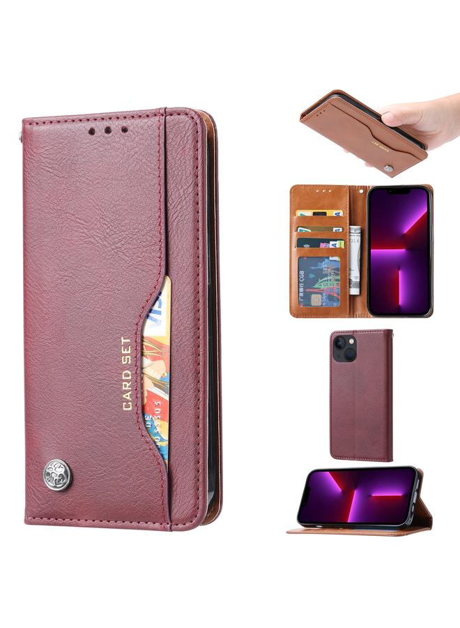 S-TOP Case For iPhone 14 Plus Knead Skin Texture Horizontal Flip Leather Case - Image 1