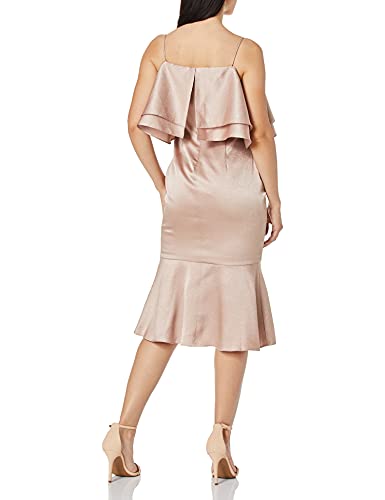 AIDAN MATTOX Aidan by Aidan Mattox Women's Ruffle Cocktail Dress, Dusty Rose, 2 - Image 2