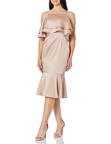 AIDAN MATTOX Aidan by Aidan Mattox Women's Ruffle Cocktail Dress, Dusty Rose, 2 - Image 5