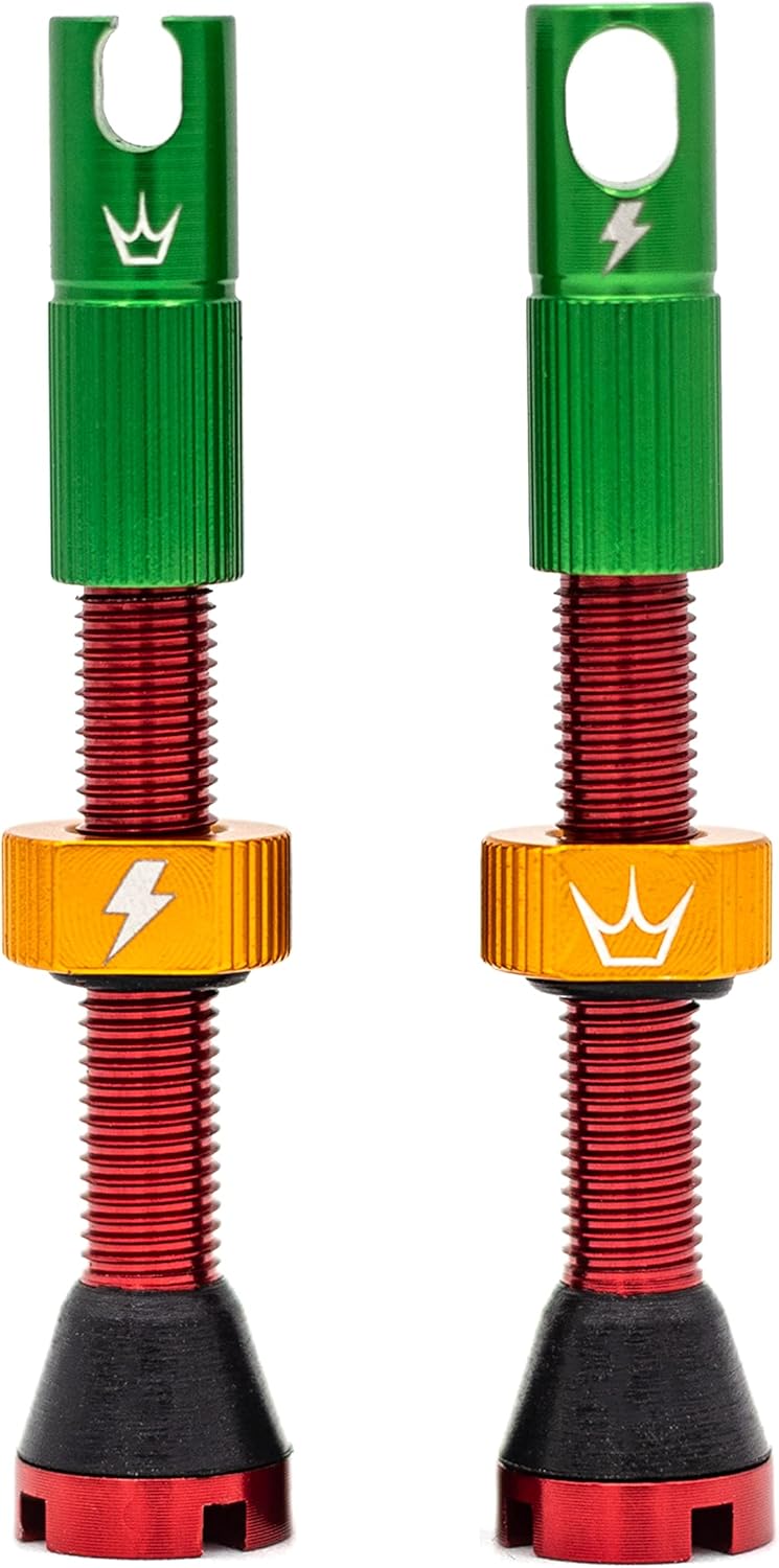 Peaty's MK2 Chris King x 50to01 42mm Rasta Tubeless Valves - Image 1