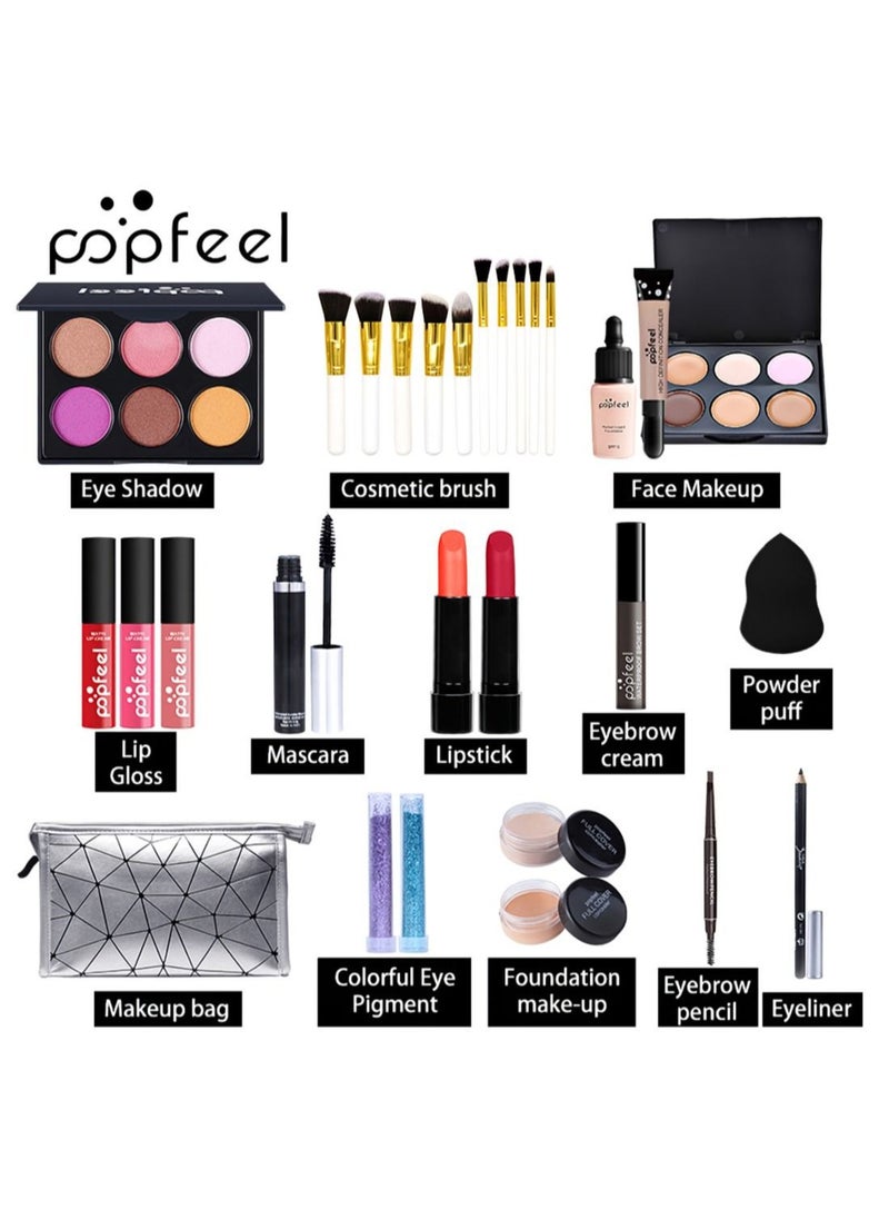 popfeel - Makeup Kit All in One Multi-Purpose Makeup Set Professional Designed for Women Full Kit Makeup Must-Have Starter Kit Suitable for Beginners and Professionals 29 Pcs Set - Image 1