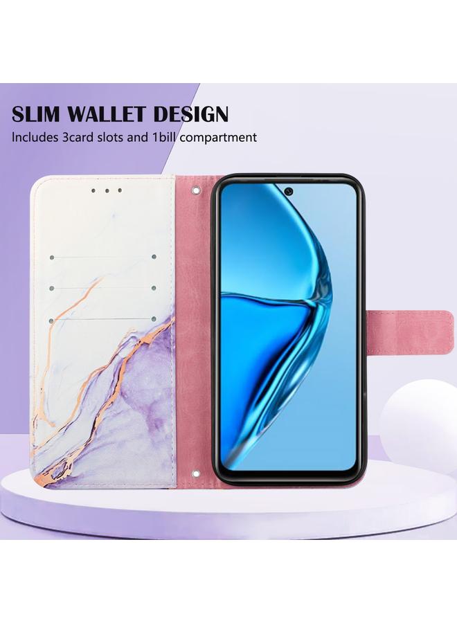 اس-توب جراب لهاتف Infinix Hot 20S / 20 Pro X6827 PT003 جراب هاتف جلدي قابل للطي بنمط رخامي - Image 4
