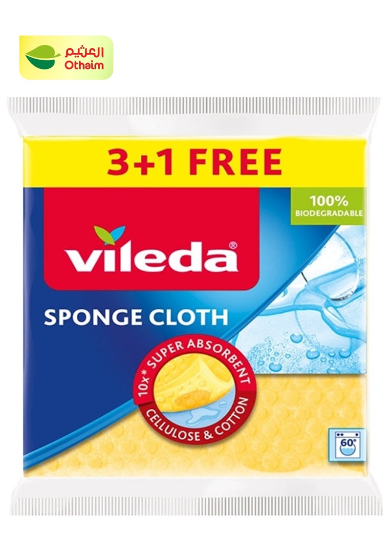 Vileda Sponge Cloth,40x60cm 3+1