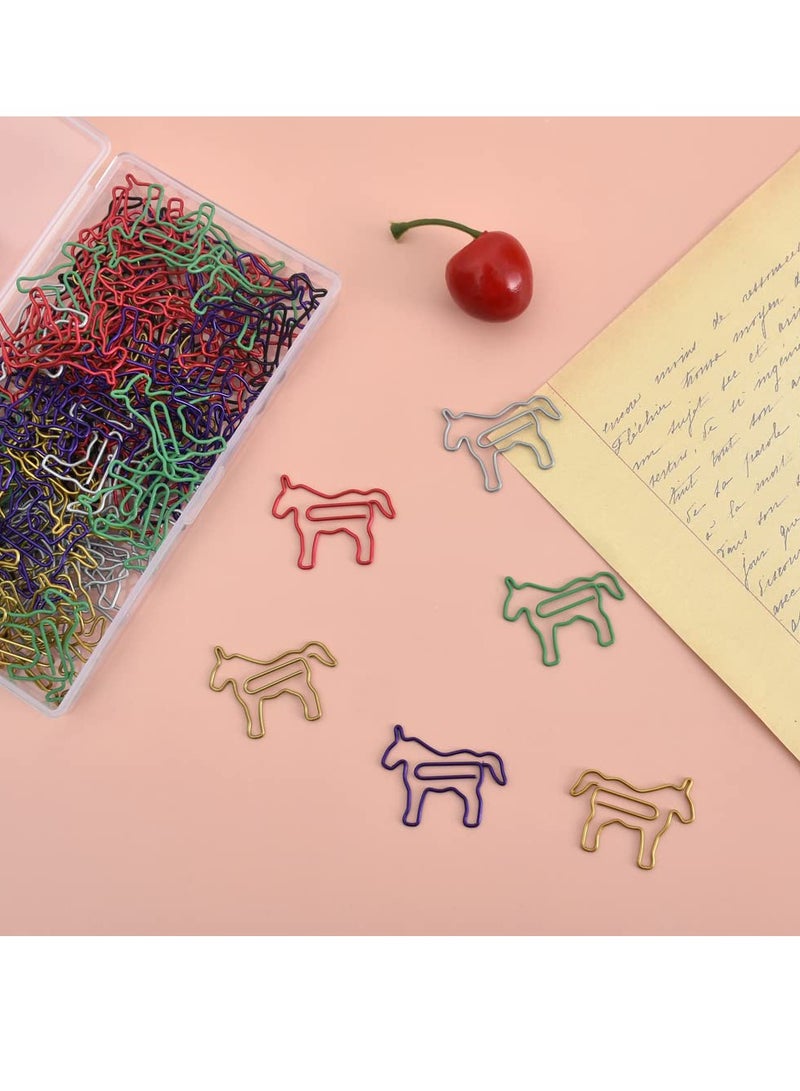 Excefore 80 PCS Cute Animal Shaped Paperclips, Cute Paper Clips Assorted, 6 Colors in Gift Box for Students Office Stuffer, Kids Children Party Invitation Card Student Scrapbooks Notebook - Image 5