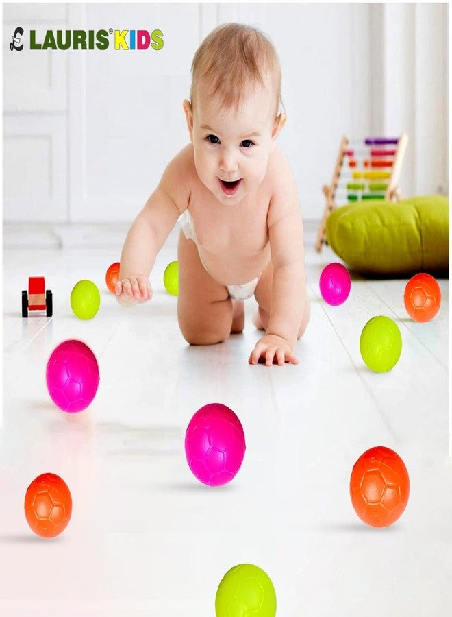 LAURIS Plastic Balls for Kids Baby Toddlers 1,2,3,4,5 Years for Pools Pit Oceans Cricket Exercise Fitness Playing Items Indoor/Outdoor Non-Toxic 6 cm Diameter multicolours Pack of (12) - Image 3