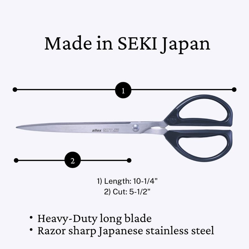 ALLEX\アレックス ALLEX Long Scissors 10-1/4" Razor Sharp Japanese Stainless Steel Blade, Giant Scissors for Ribbon Cutting Ceremony & Paper Cutting, Large Scissors Heavy Duty Blade, Made in JAPAN - Image 2