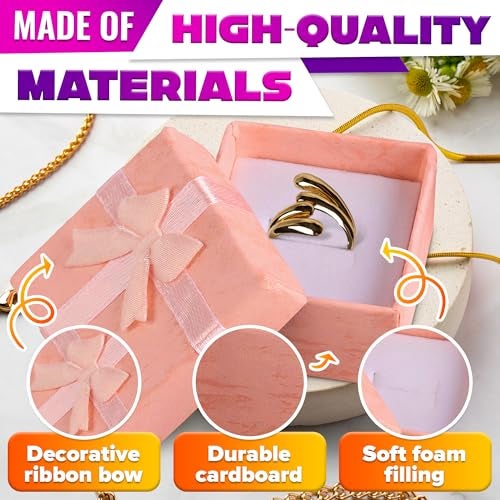 KETAR 24 Pcs Earring Boxes for Jewelry Gift - Ring Boxes Bulk 1.57x1.57 Earring Box Gift Boxes for Jewelry Small - Cardboard Jewelry Boxes Mini Gift Boxes - Image 3