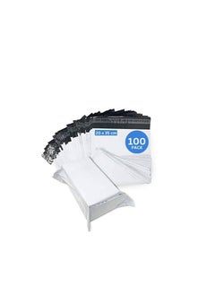 MARKQ White Poly Mailers Bag, 20 x 35 cm Adhesive Self-seal Shipping Bags, 100 Pack Envelopes for Packaging Delivery Posting Parcel Postals Clothes  - Image 1